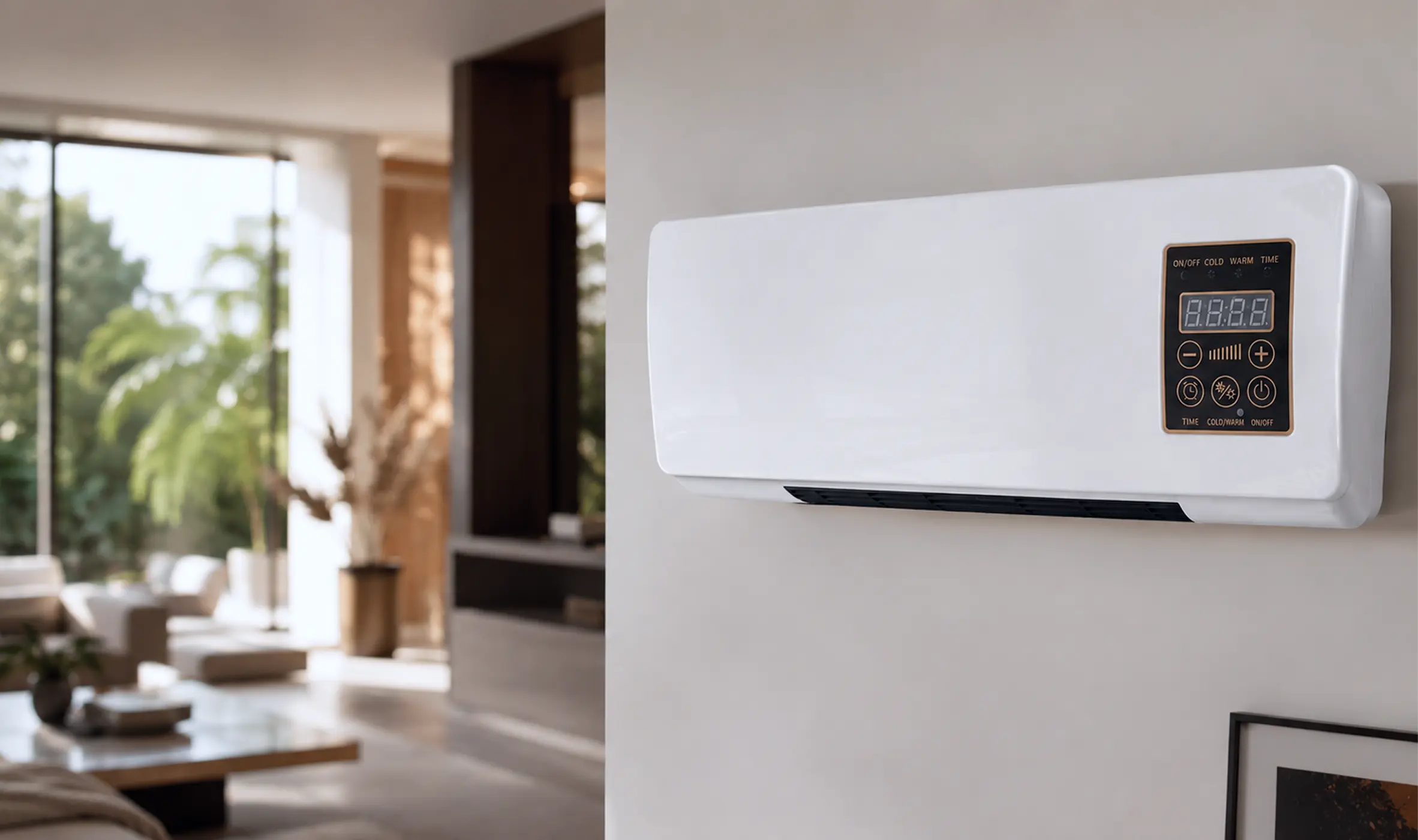 Wall-mounted heater frees up floor space